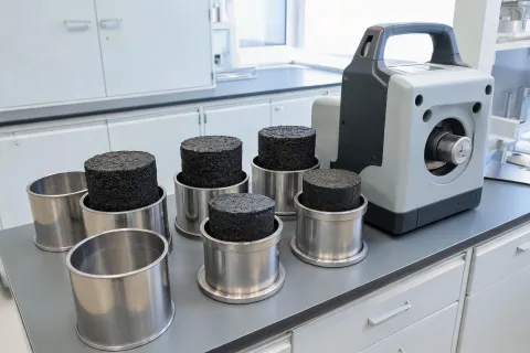 Asphalt mat density laboratory